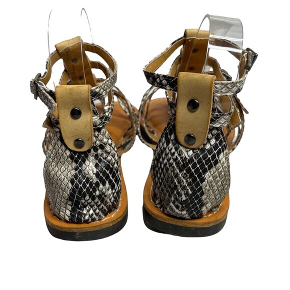 NYLA 7 Sumia gladiator sandals tan snake - Picture 5 of 10